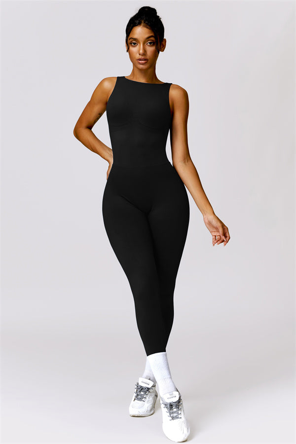 Seamless Straight Neck Active Jumpsuit