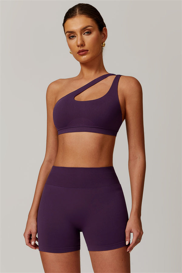 Asymmetrical One-Shoulder Activewear Set