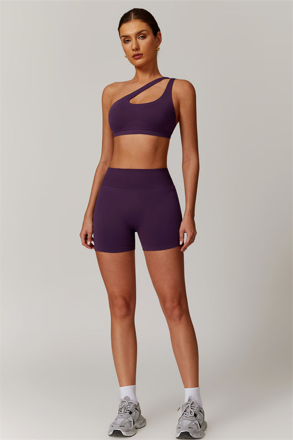 Asymmetrical One-Shoulder Activewear Set