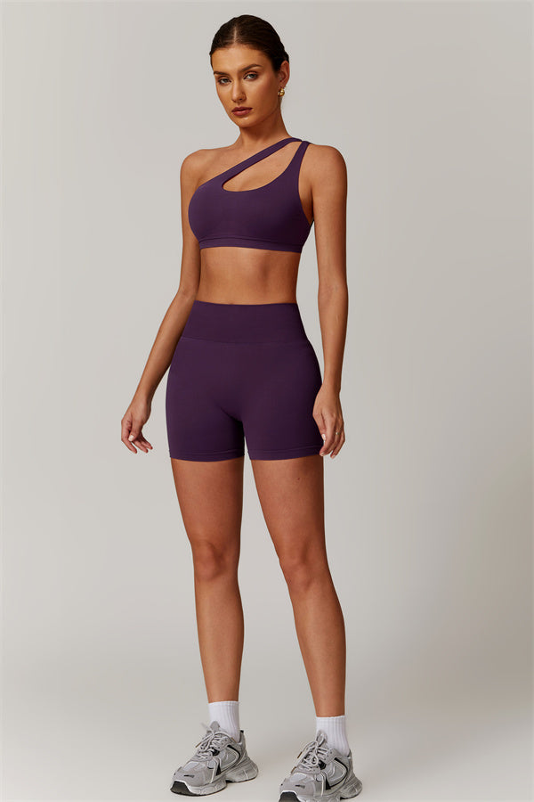 Asymmetrical One-Shoulder Activewear Set