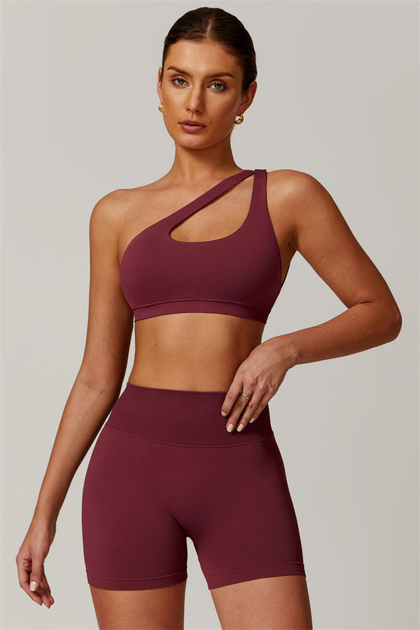 Asymmetrical One-Shoulder Activewear Set
