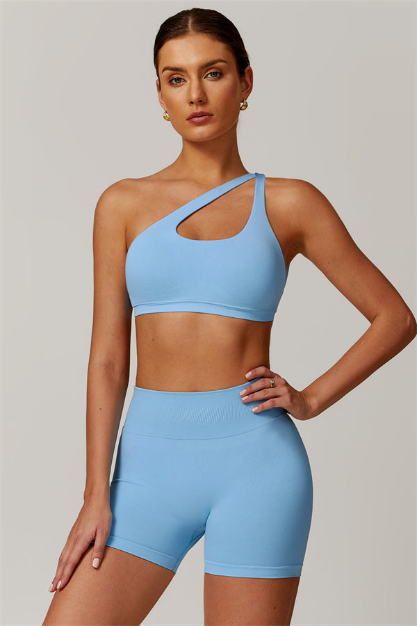 Asymmetrical One-Shoulder Activewear Set
