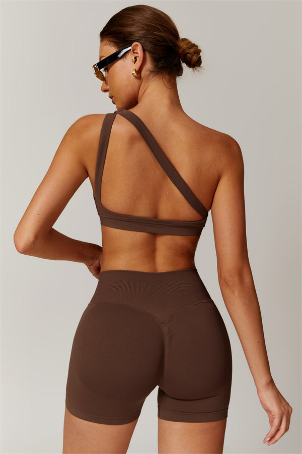 Asymmetrical One-Shoulder Activewear Set