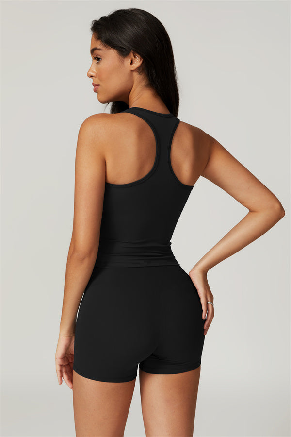 Square Neck Performance Crop Top