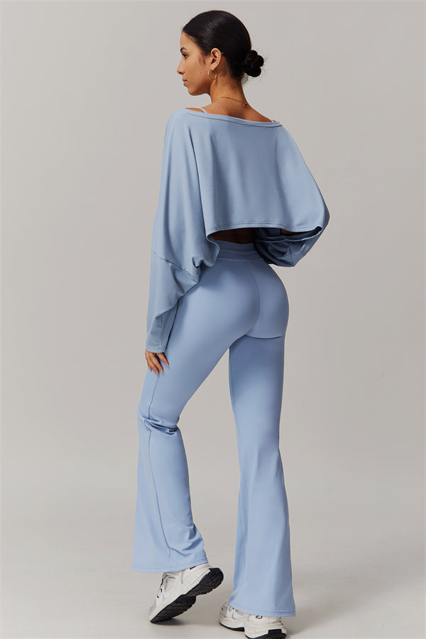 Asymmetrical Off-Shoulder Cropped Pullover