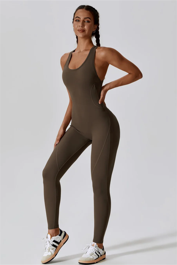 SculptFit Cutout Back Jumpsuit