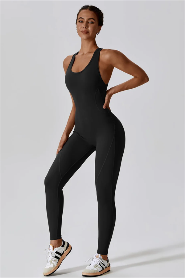 SculptFit Cutout Back Jumpsuit