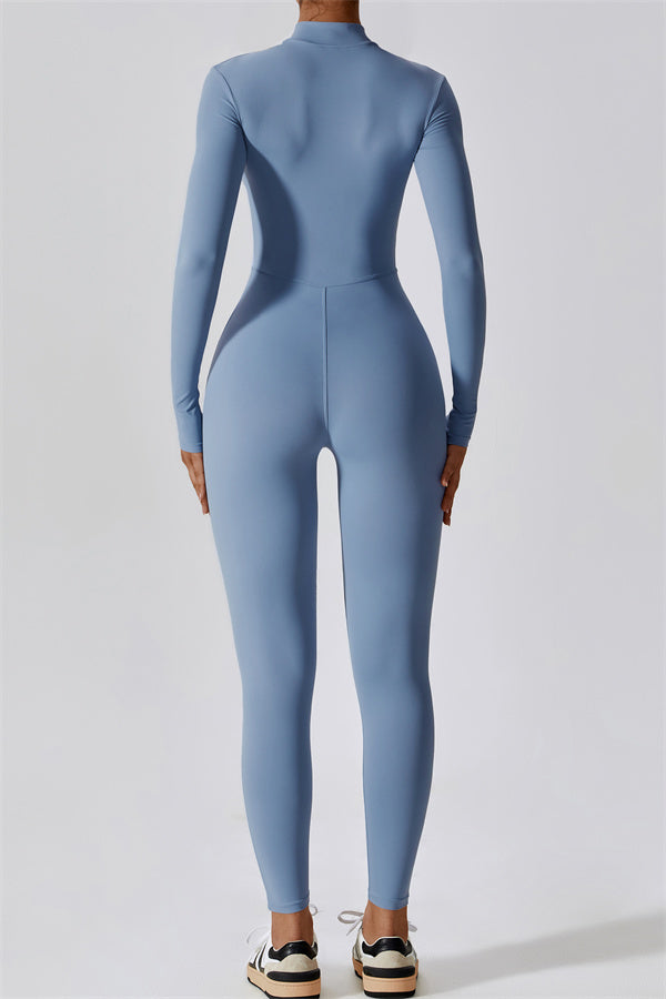 Seamless Zip-Up Performance Jumpsuit
