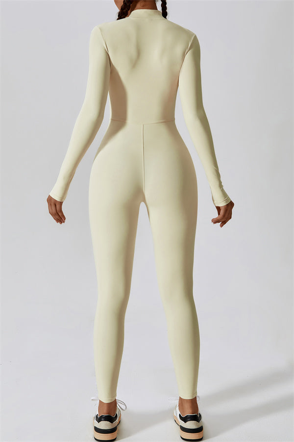 Seamless Zip-Up Performance Jumpsuit