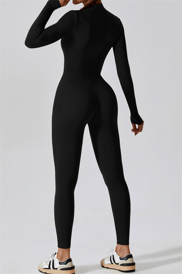 Seamless Zip-Up Performance Jumpsuit