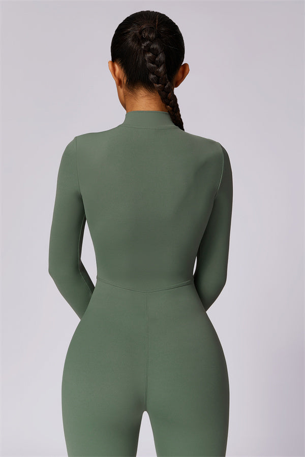 Seamless Zip-Up Performance Jumpsuit