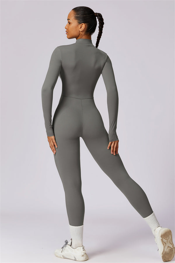Seamless Zip-Up Performance Jumpsuit