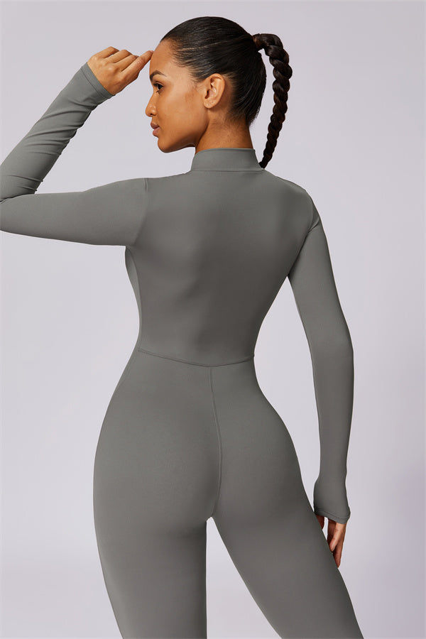 Seamless Zip-Up Performance Jumpsuit