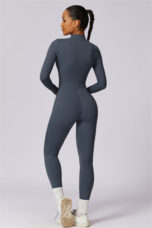 Seamless Zip-Up Performance Jumpsuit