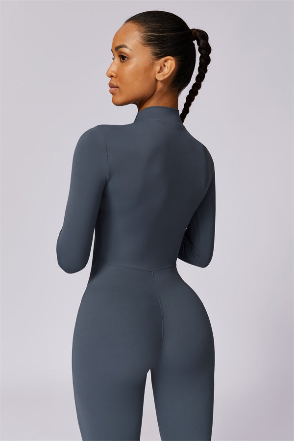 Seamless Zip-Up Performance Jumpsuit