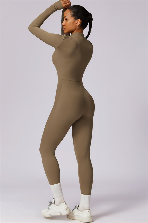 Seamless Zip-Up Performance Jumpsuit