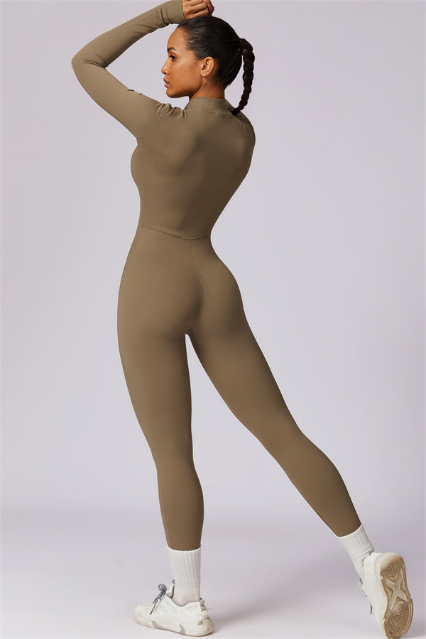 Seamless Zip-Up Performance Jumpsuit