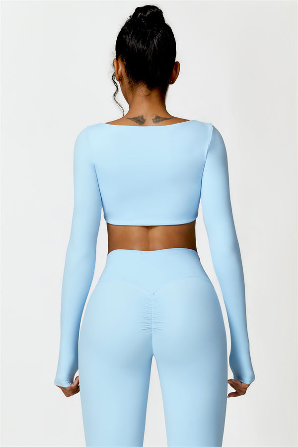 Seamless Long Sleeve Crop Top & Leggings Set