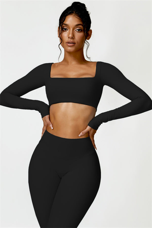 Seamless Long Sleeve Crop Top & Leggings Set