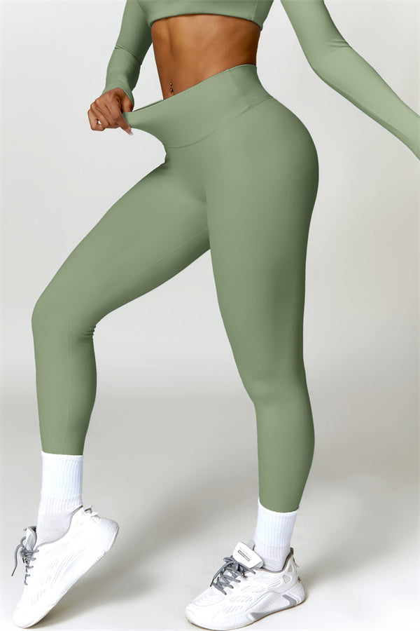 Seamless Long Sleeve Crop Top & Leggings Set
