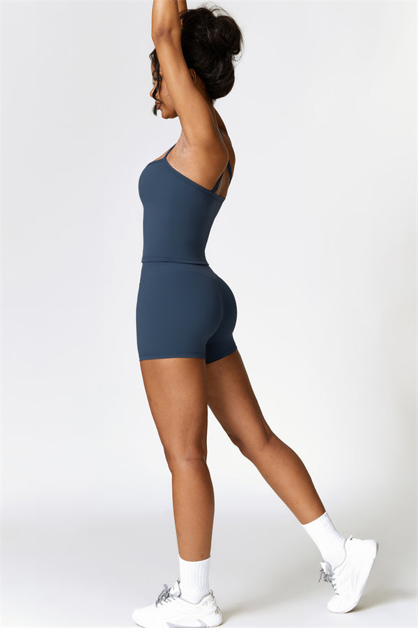 Crisscross Back Sculpting Crop Vest