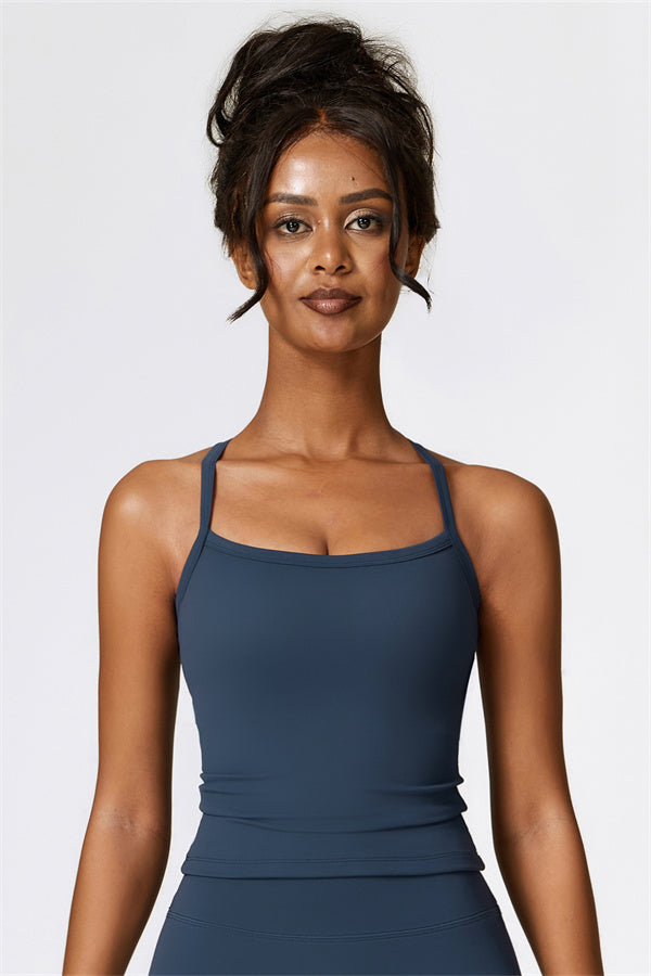 Crisscross Back Sculpting Crop Vest