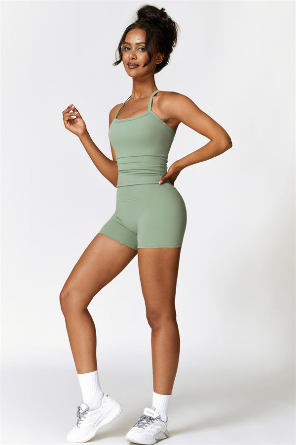 Crisscross Back Sculpting Crop Vest