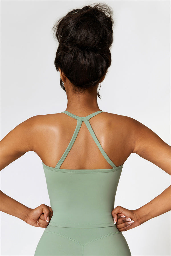 Crisscross Back Sculpting Crop Vest