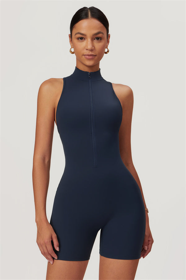 SculptFlex Stand-Up Collar Cutout Jumpsuit