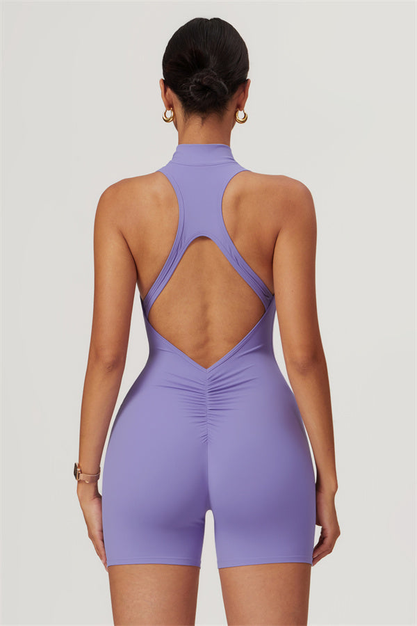 SculptFlex Stand-Up Collar Cutout Jumpsuit