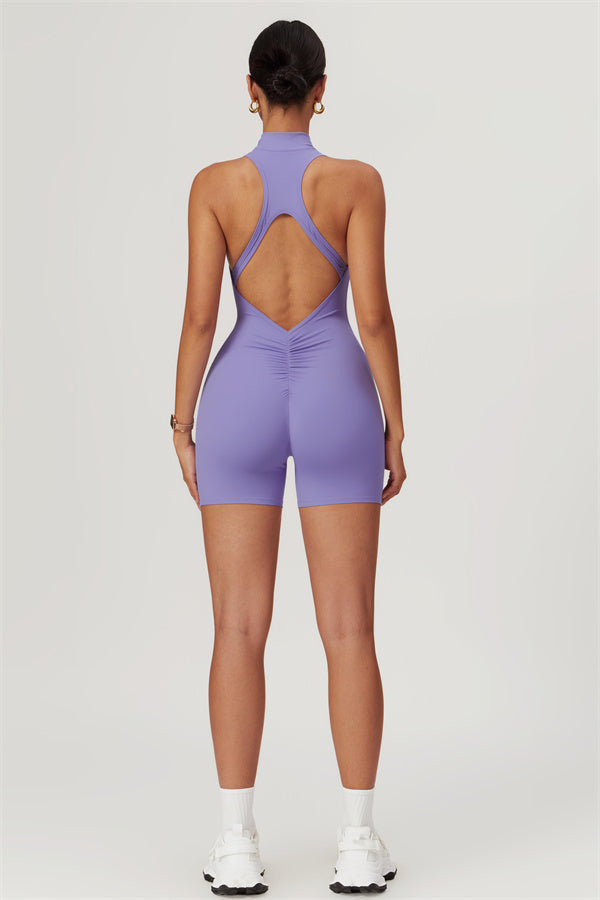 SculptFlex Stand-Up Collar Cutout Jumpsuit