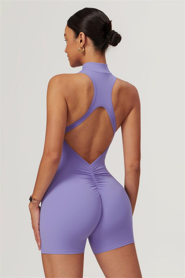 SculptFlex Stand-Up Collar Cutout Jumpsuit