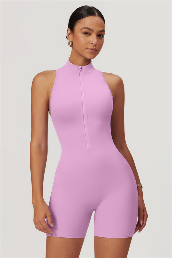 SculptFlex Stand-Up Collar Cutout Jumpsuit