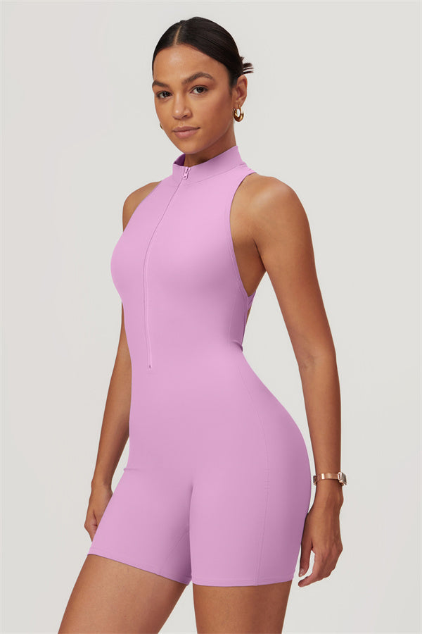 SculptFlex Stand-Up Collar Cutout Jumpsuit