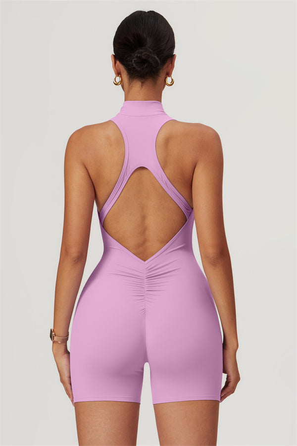 SculptFlex Stand-Up Collar Cutout Jumpsuit