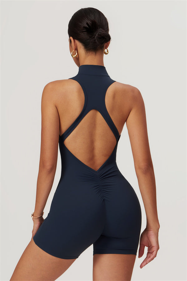 SculptFlex Stand-Up Collar Cutout Jumpsuit