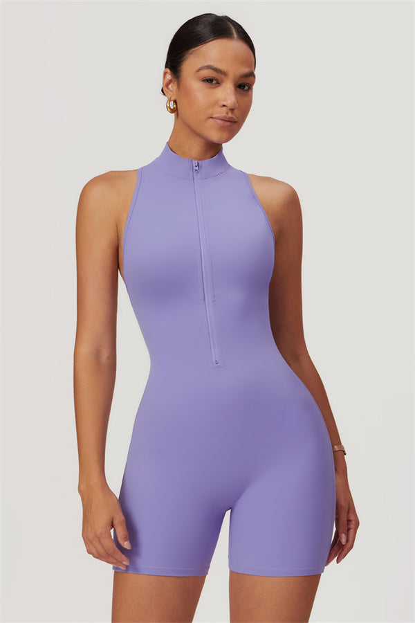 SculptFlex Stand-Up Collar Cutout Jumpsuit