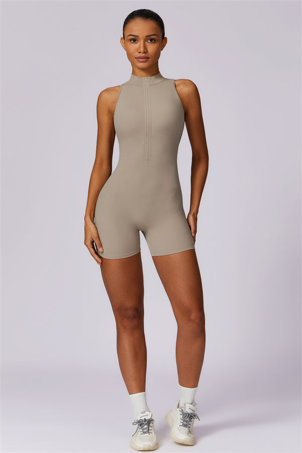 SculptFlex Stand-Up Collar Cutout Jumpsuit