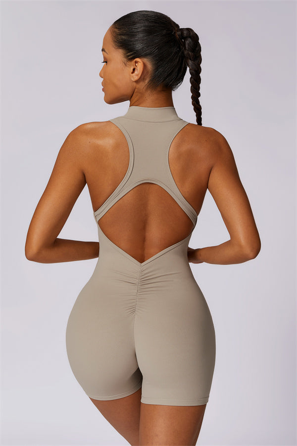 SculptFlex Stand-Up Collar Cutout Jumpsuit