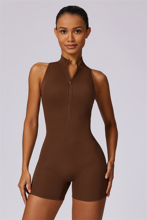 SculptFlex Stand-Up Collar Cutout Jumpsuit