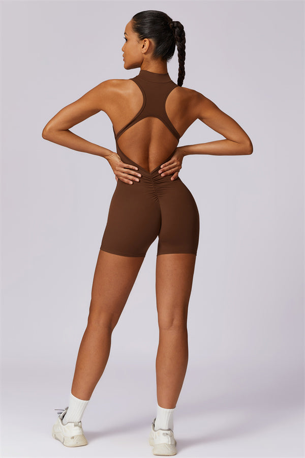 SculptFlex Stand-Up Collar Cutout Jumpsuit