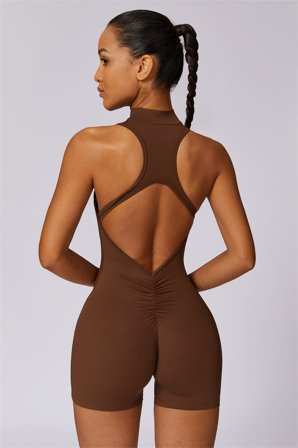 SculptFlex Stand-Up Collar Cutout Jumpsuit