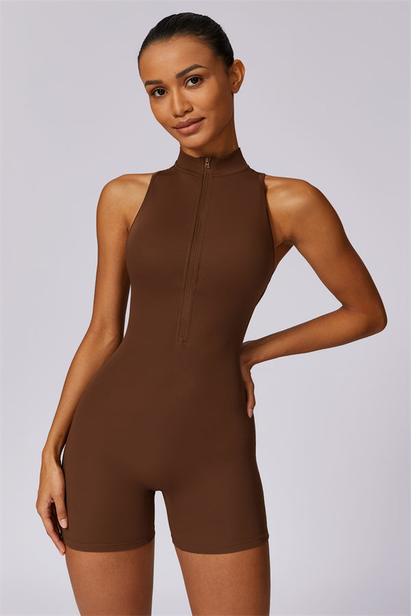 SculptFlex Stand-Up Collar Cutout Jumpsuit