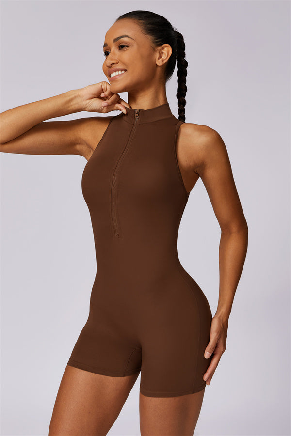 SculptFlex Stand-Up Collar Cutout Jumpsuit