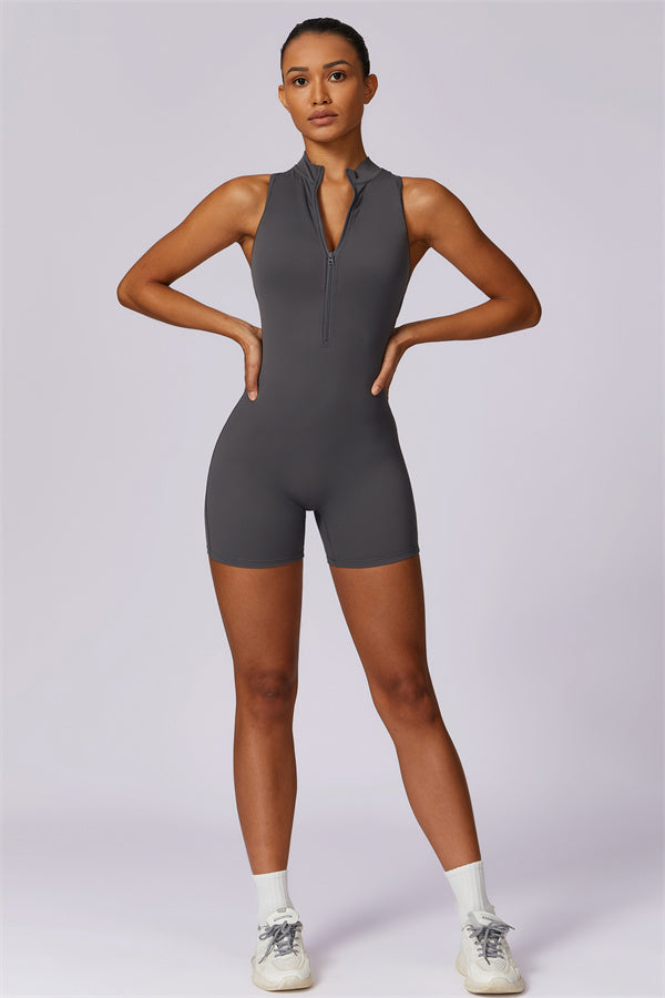 SculptFlex Stand-Up Collar Cutout Jumpsuit