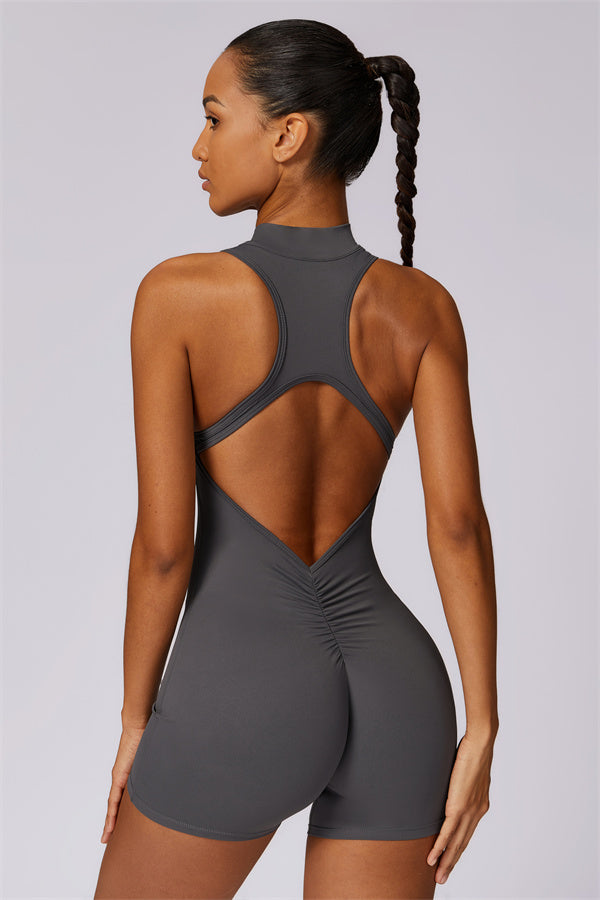 SculptFlex Stand-Up Collar Cutout Jumpsuit