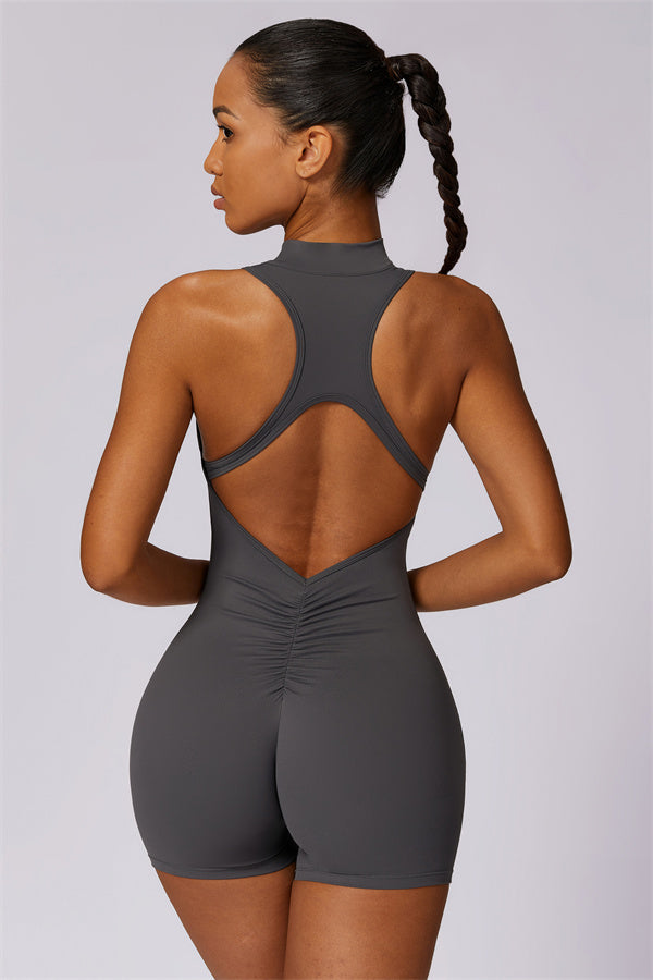 SculptFlex Stand-Up Collar Cutout Jumpsuit