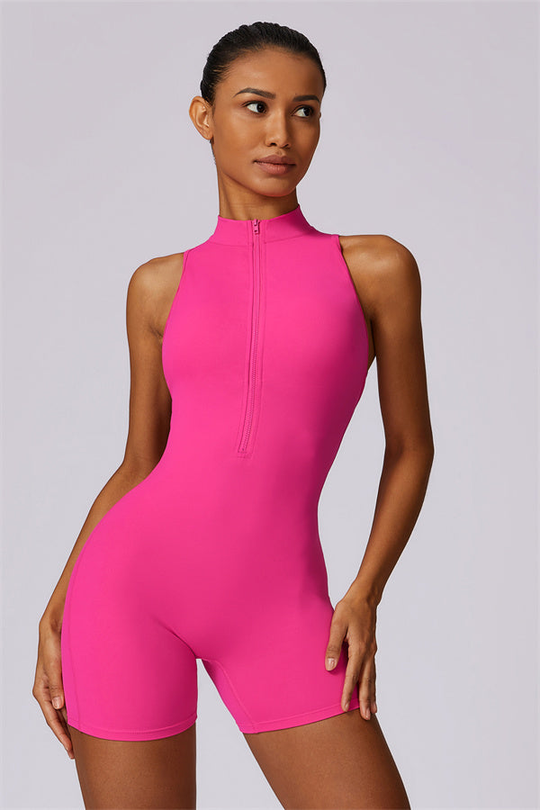 SculptFlex Stand-Up Collar Cutout Jumpsuit