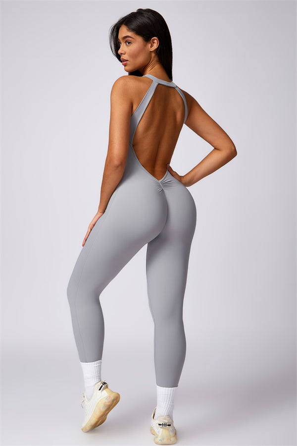 Sculpted Back Cutout Jumpsuit