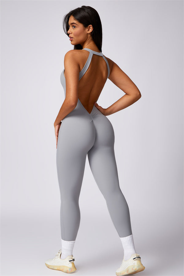 Sculpted Back Cutout Jumpsuit